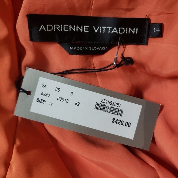 Adrienne Vittadini Orange Raincoat NWT size 14 fall pumpkin spice season! - Picture 6 of 8